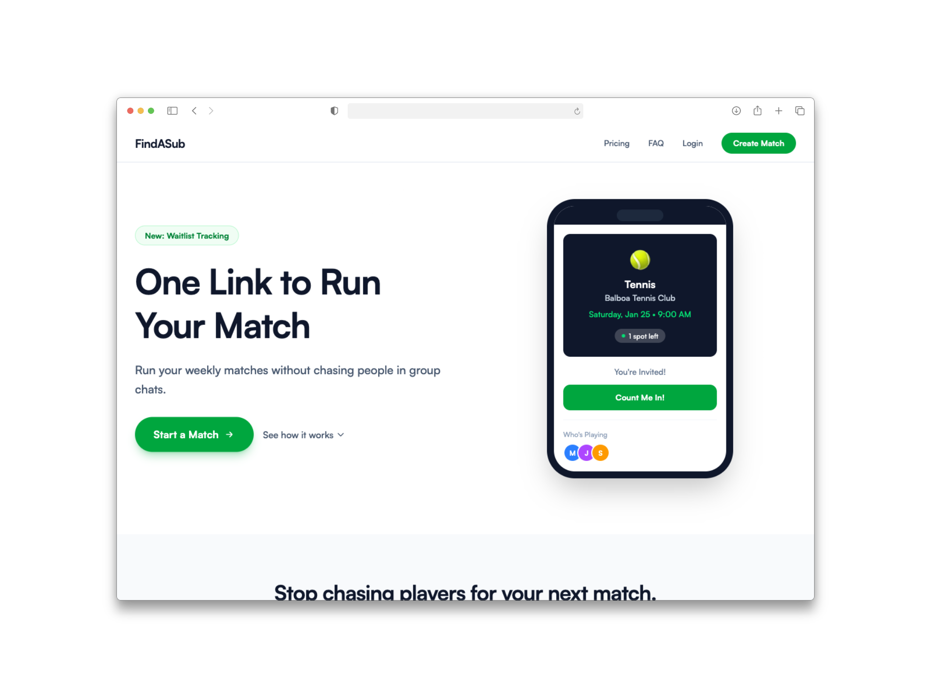 FindASub website screenshot